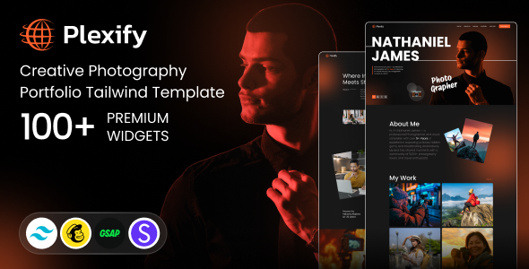Plexify - Photographer Portfolio Tailwind CSS Template by DexignZone