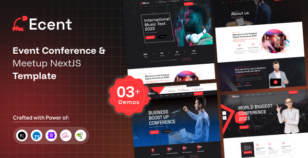 Ecent - Event Conference & Meetup NextJS Template by gloryui