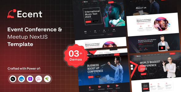 Ecent - Event Conference & Meetup NextJS Template by gloryui