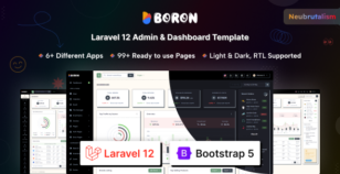 Boron - Laravel 12 Admin & Dashboard Template by coderthemes