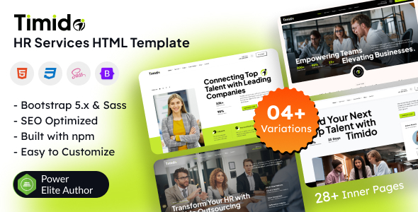 Timido – HR Services and Recruitment HTML Template by EnvyTheme