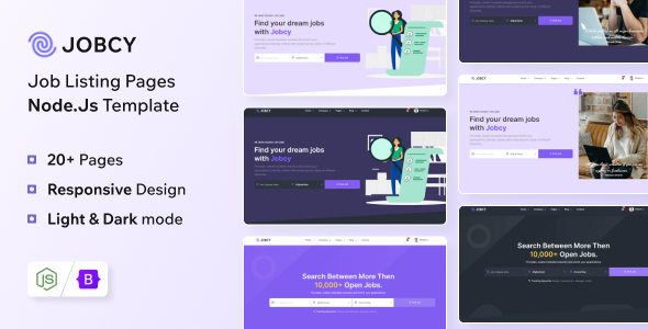 Jobcy - Nodejs Job Listing & Directory Template by themesdesign