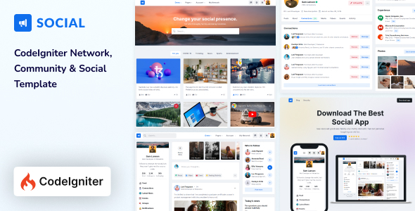 Social - CodeIgniter Network & Community Template by Stackbros