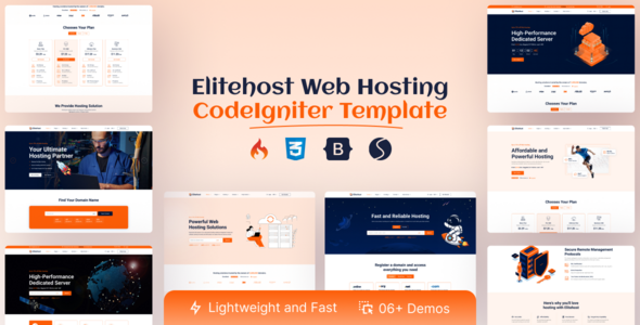 Elitehost - Webhosting & WHMCS CodeIgniter Template by Parv-Infotech