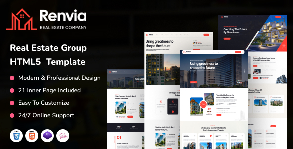 Renvia - Real Estate Group HTML5 Template by ThemeServices