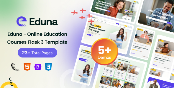 Eduna - Online Education Courses Flask 3 Template by BizanTheme