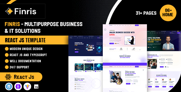 Finris - Multipurpose Business & IT Solutions React JS Template by scriptfusions