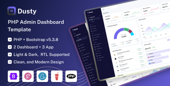 Dusty - PHP Admin & Dashboard Template by Zoyo-Themes