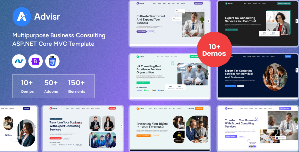 Advisr - ASP.NET Core MVC Multipurpose Business Consulting Template by Unifato