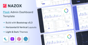 Nazox - Flask Admin & Dashboard Template by Pichforest