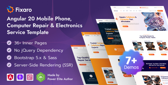 Fixaro – Angular Multipurpose Repairing Services Template by EnvyTheme