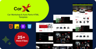 CarX – Auto Workshop, Car Store & Pre-Booking HTML Template by softiom