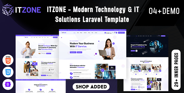Itzone - Modern Technology & IT Solutions Laravel Template by webstall