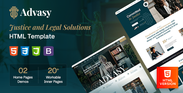 Advasy - Justice and Legal Solutions HTML Template by themesion