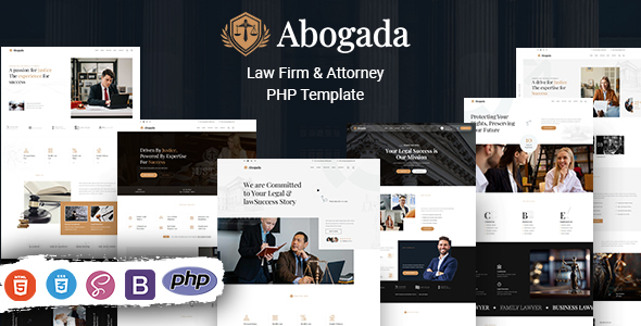 Abogada - Attorney Lawyer PHP Template by KodeSolution