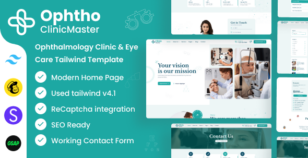 ClinicMaster - Ophthalmology & Eye Care Tailwind CSS Template by DexignZone