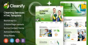 Cleanify - Cleaning Services HTML Template by ThemeMascot
