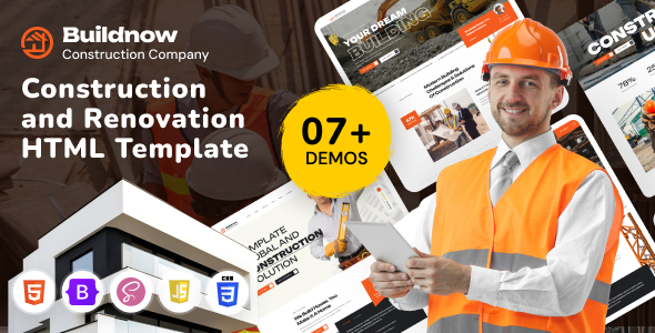 Buildnow - Construction & Building HTML Template by wowtheme7