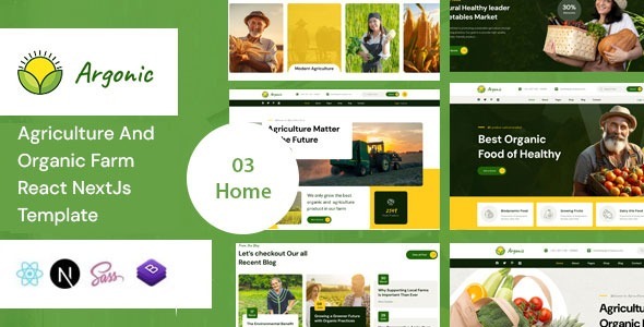 Argonic – Agriculture & Organic Farm Next JS Template by CodeoTheme