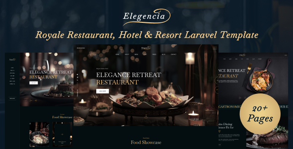 Elegencia - Royale Restaurant, Hotel & Resort Laravel 12 Template by Parv-Infotech