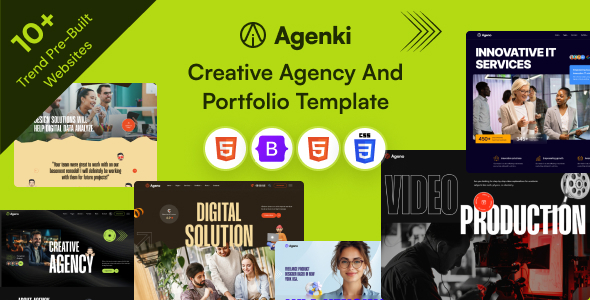 Agenki – Creative Agency & Portfolio HTML Template by wowtheme7
