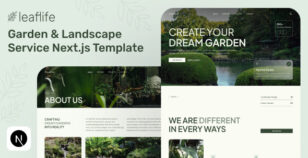 LeafLife - Garden & Landscape Service NextJs Template by laralink