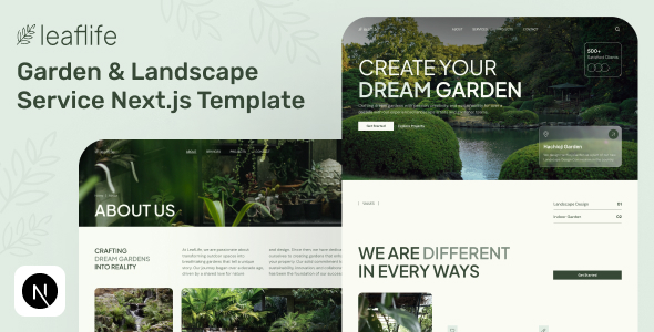 LeafLife - Garden & Landscape Service NextJs Template by laralink
