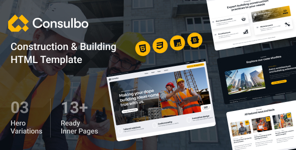 Consulbo - Construction & Building HTML Template by zcubethemes
