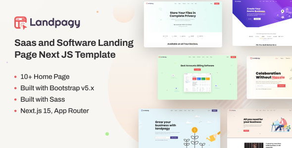 Landpagy - Saas & Software Landing Page Next JS Template by spider-themes