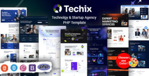 Techix - Technology & Startup Agency PHP Template by KodeSolution