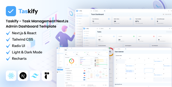 Taskify - Task Management NextJs Admin Dashboard Template by dexignlabs