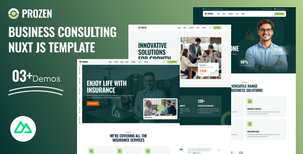 Prozen - Business Consulting Vue Nuxt Js Template by devstarit