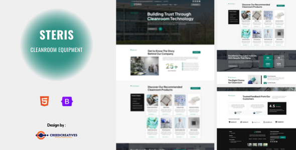 Steris – Cleanroom Equipment Html Bootstrap Template by creedcreatives