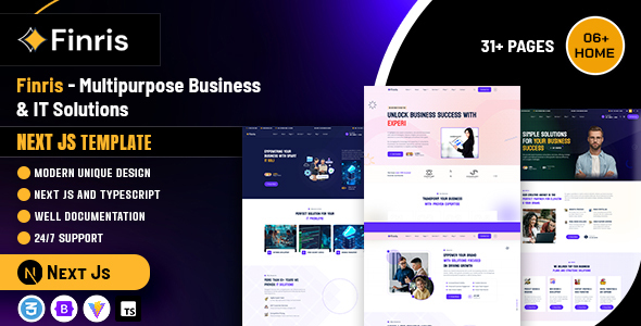 Finris - Multipurpose Business & IT Solutions Next JS Template by codearchives