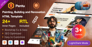 Pentu – Home Renovation & Painting HTML Template by HiBootstrap