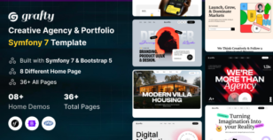 Grafty - Creative Agency & Portfolio Symfony 7 Template by SRBThemes