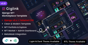 Giglink - Django NFT Marketplace + Admin Dashboard Template by ShreeThemes
