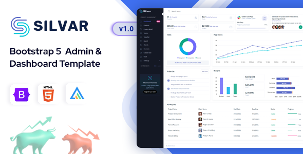 Silvar - Bootstrap 5 Admin & Dashboard Template by Mannat-Themes