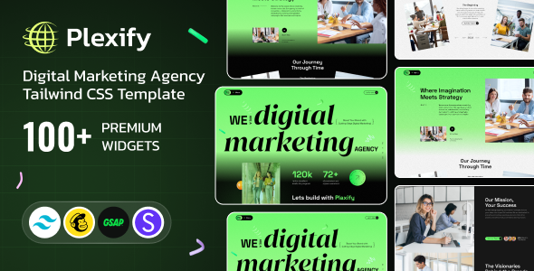 Plexify - Digital Marketing Agency Tailwind CSS Template by DexignZone