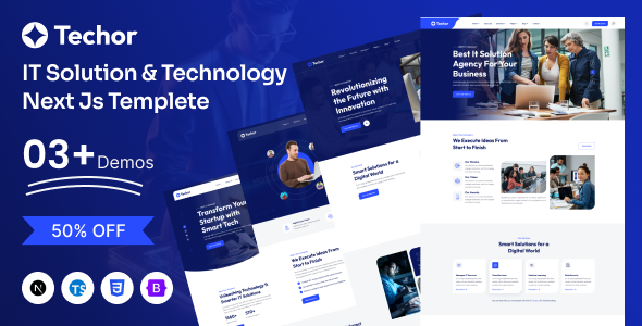 Techor- IT Solution & Technology NextJs Templete by HurrayTheme