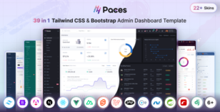 Paces - Multipurpose Tailwind CSS 4 & Bootstrap 5 Admin Dashboard Template by coderthemes