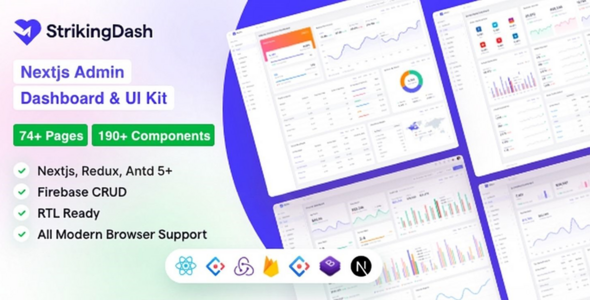 StrikingDash Next.js – Powerful & Scalable Admin Dashboard Template by backtheme