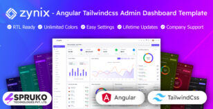 Zynix – Tailwind CSS Angular Admin Dashboard Template by SPRUKO