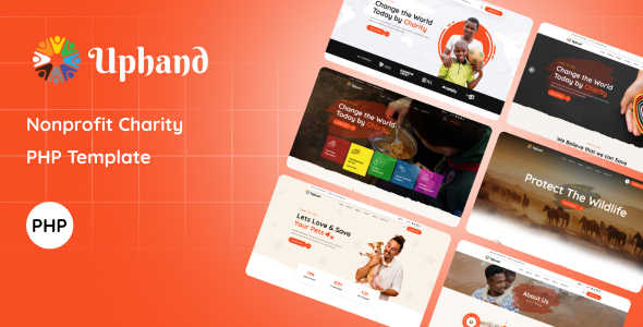 Uphand - Nonprofit Charity PHP Template by templatecore