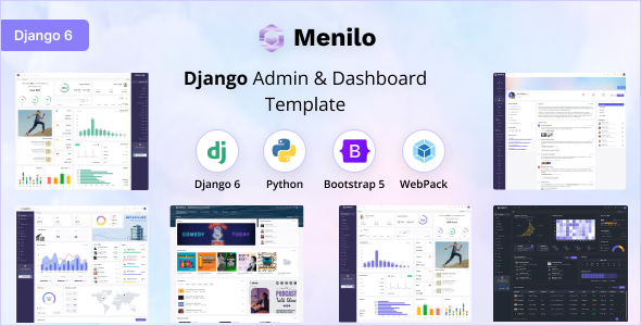 Menilo - Django 6 Admin Dashboard Template by Codebucks