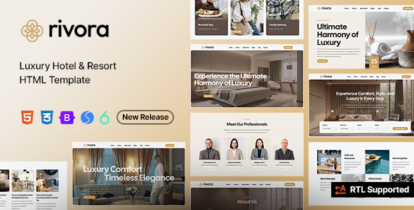 Rivora - Hotel Booking HTML Template by designesia