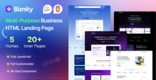 Biznity – Multipurpose Business HTML Template by QriukTheme