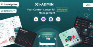 Ki-admin Codeigniter 4  Admin Dashboard Template by la-themes