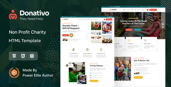 Donativo - NonProfit Fundraising Charity HTML5 Template by SmartDataSoft
