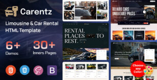 Carentz - Limousine & Car Rental HTML Template by KodeSolution